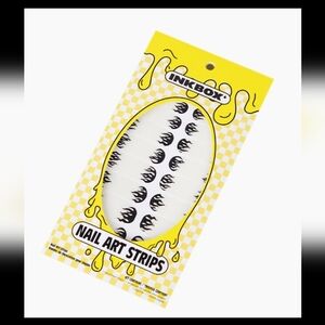 Inkbox Nail Strips Clear W/ Black Flames
